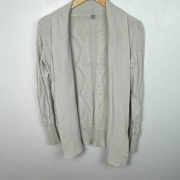 Urban Outfitters Open Front Knit Cardigan Sweater Beige Tan Size Medium Boho M - Picture 12 of 14